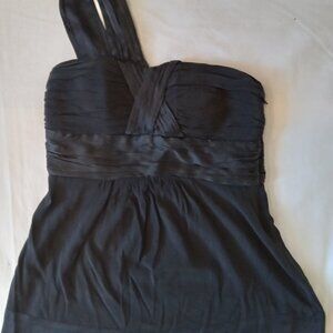 Women's small, one shoulder strap, black BEBE blouse/top.